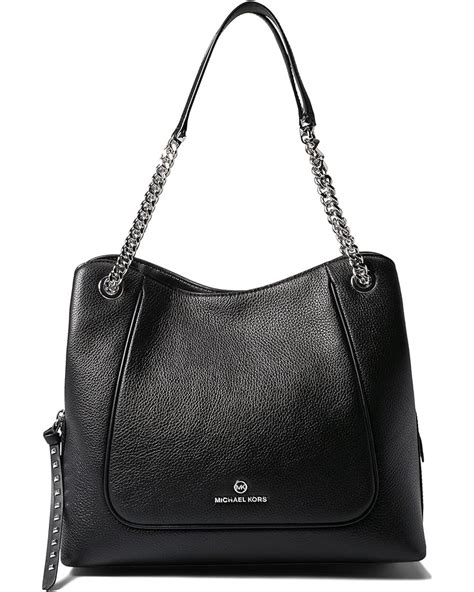 michael kors piper large chain shoulder tote|Piper Large Pebbled Leather Shoulder Bag .